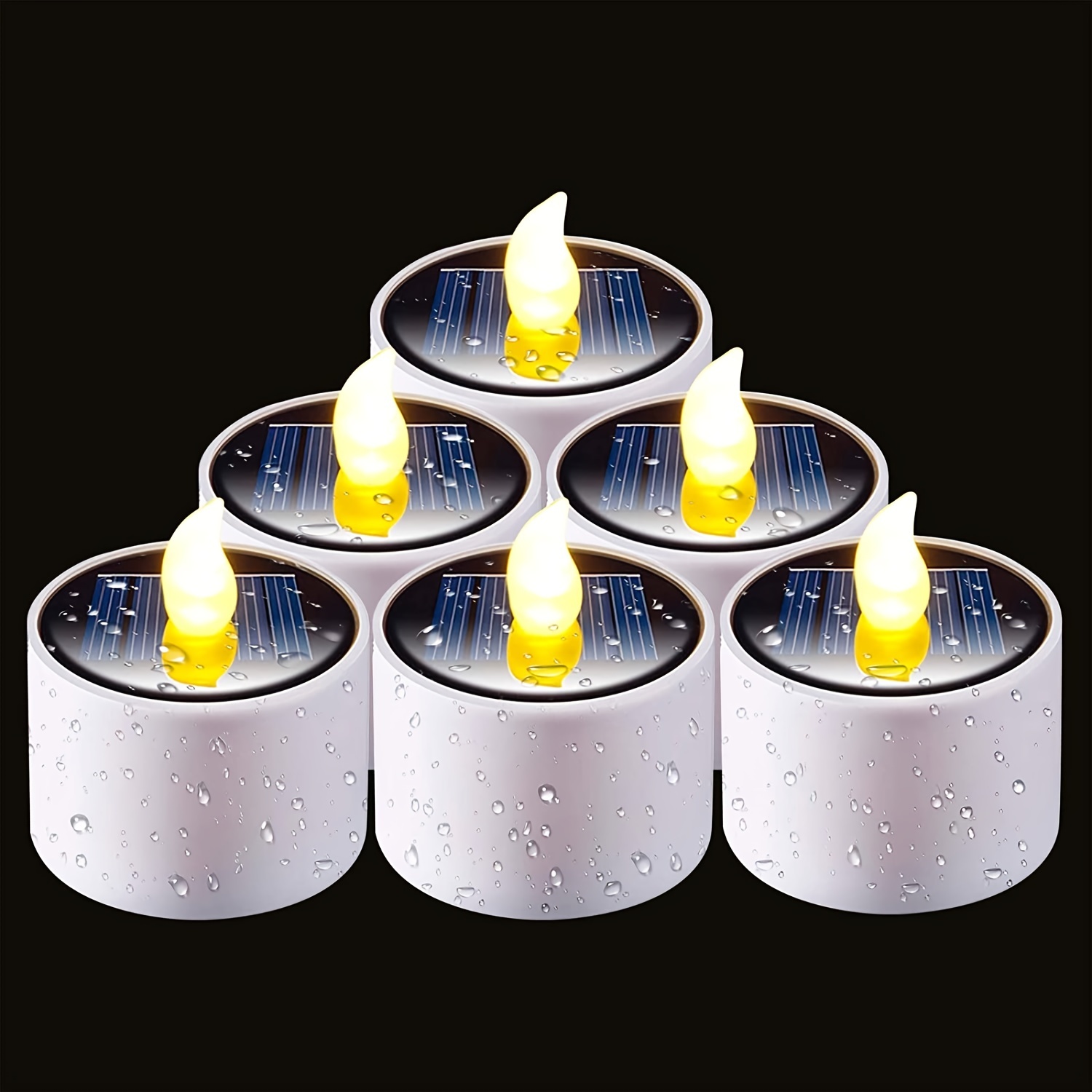 solar garden tea lights