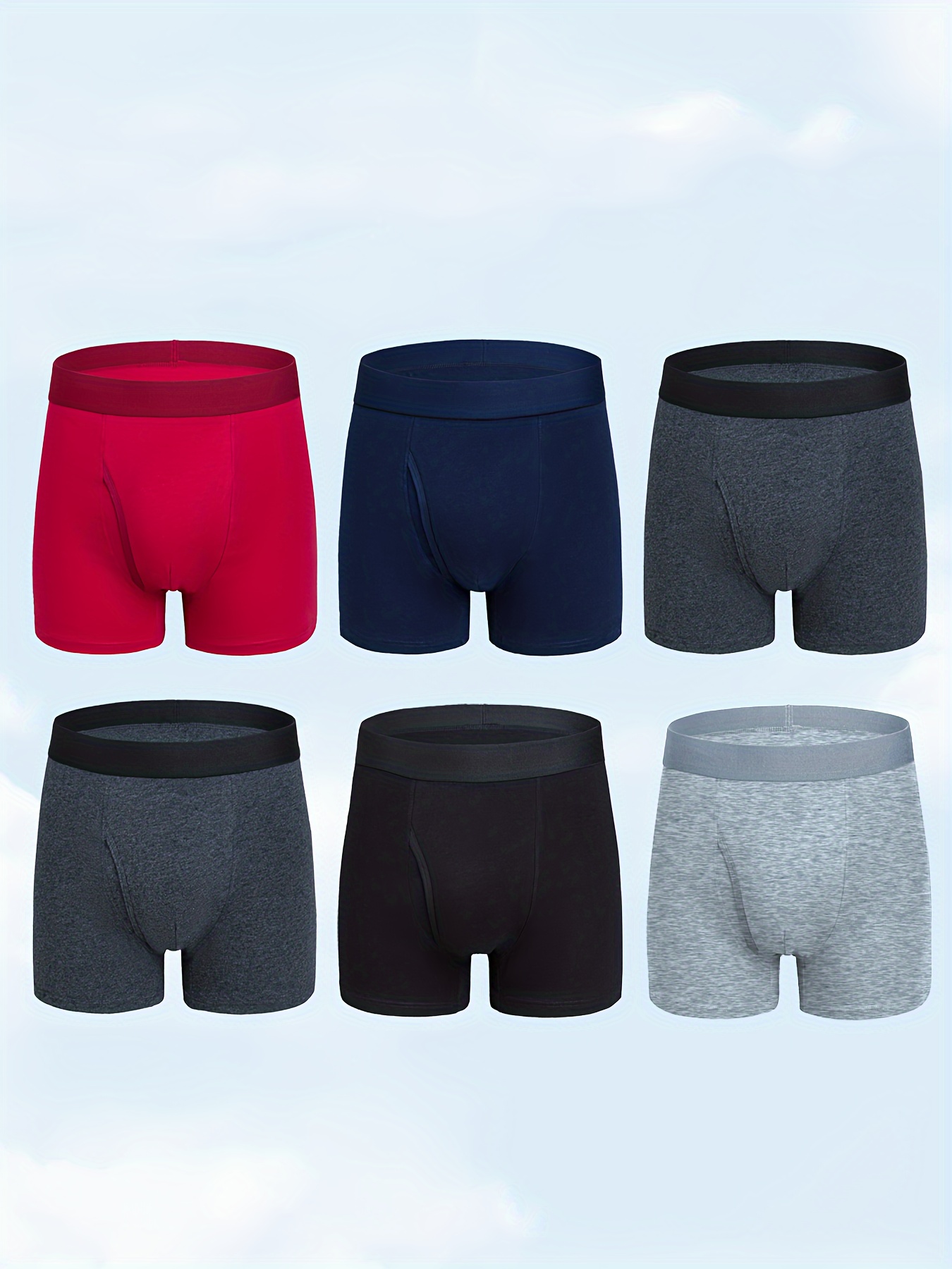 6pcs Men's Fashion Boxer Briefs, Antibacterial Breathable Soft Comfy High  Stretch Boxer Trunks, Sports Panties, Men's Underwear