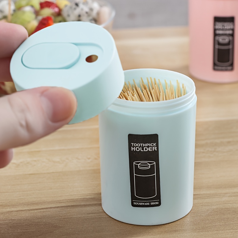 Solid Color Plastic Toothpick Box Toothpick Holder - Temu