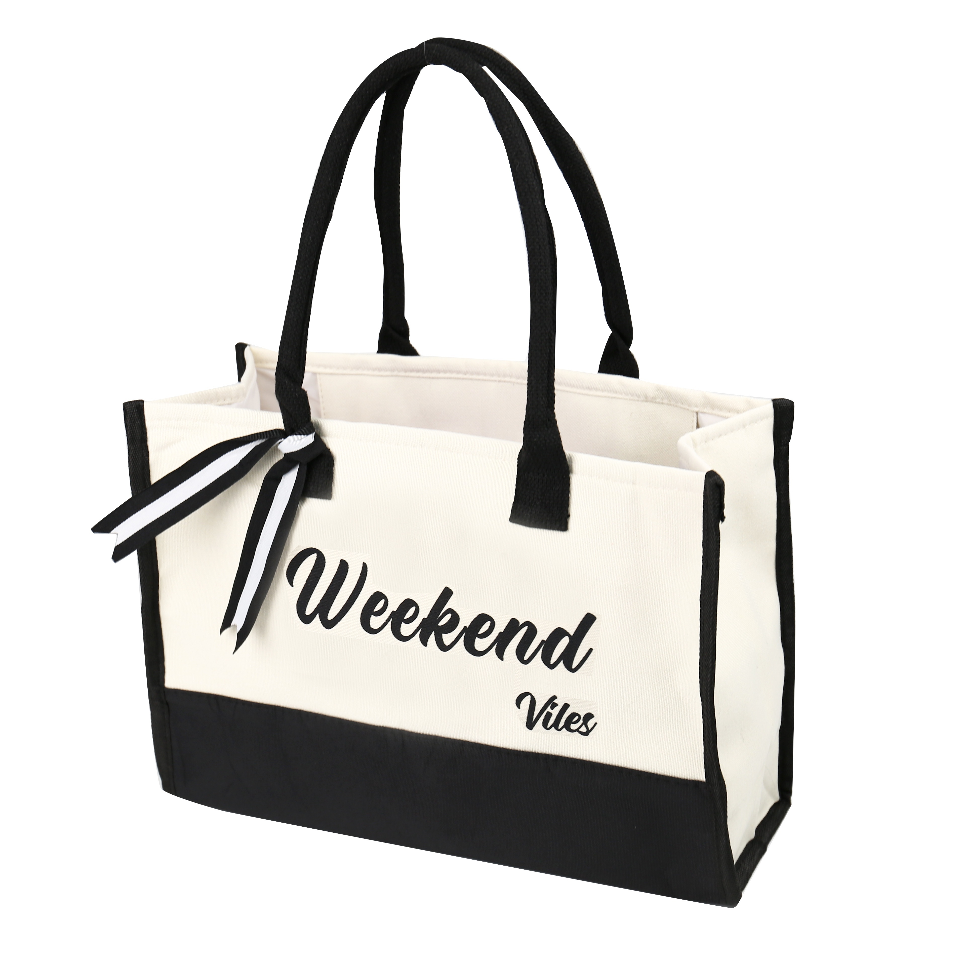 Monogrammed Canvas Tote Bags - Weekend Getaway