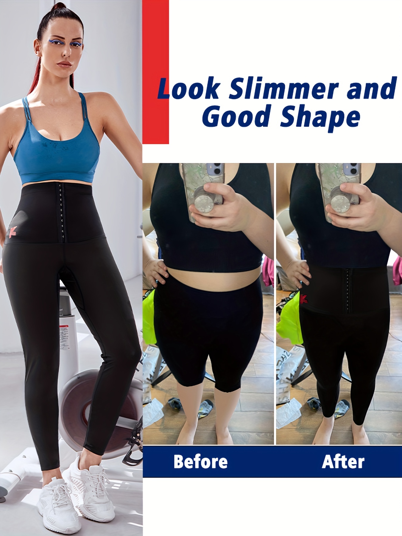 NEW Leggings for Women Sweat Shapewear Yoga Pants Waist Trainer Slimming  Body Shaper Sauna Pants Capri Fitness Workout Legging Fat Burning