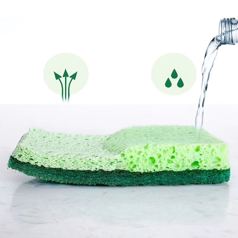 Washing Dish Sponge Thicken Scouring Pad Sponge Cloth Fruit - Temu