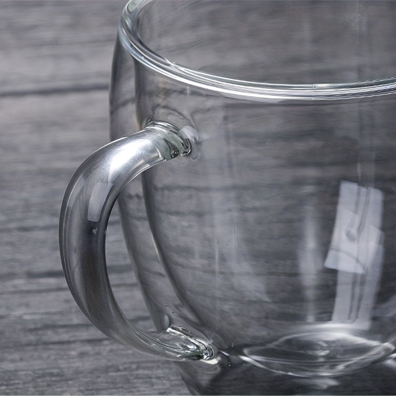 Clear Glass Coffee Mug With Handles - Perfect For Hot Beverages