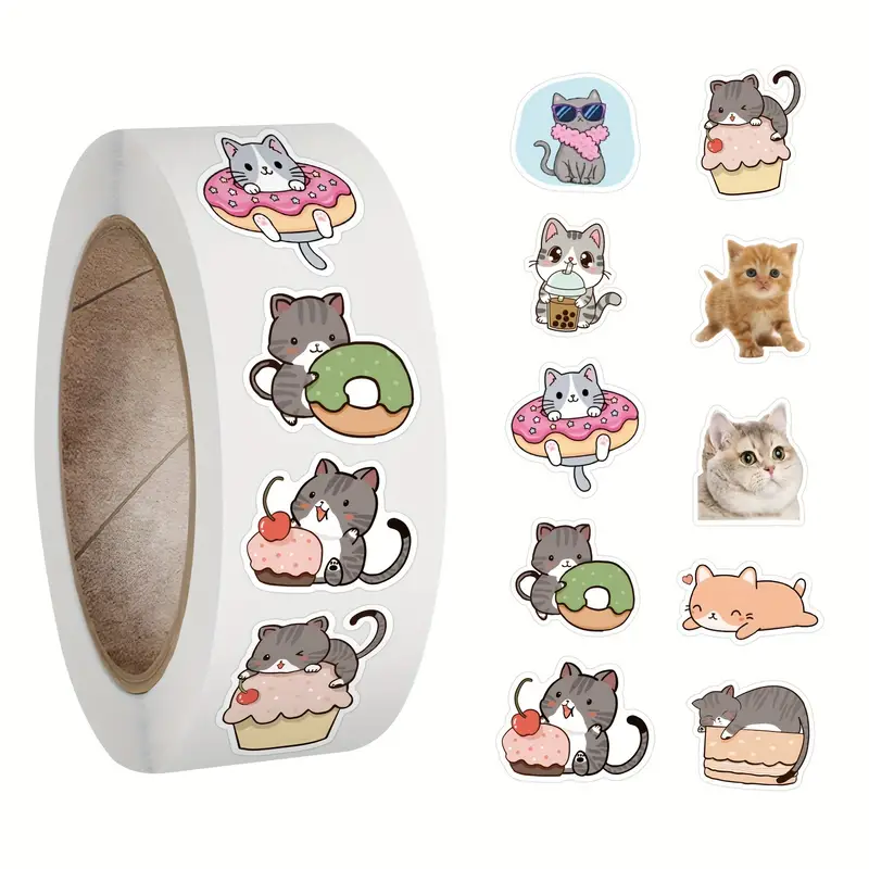 Cute Cat Stickers For Water Bottles Gift For Teen Birthday - Temu