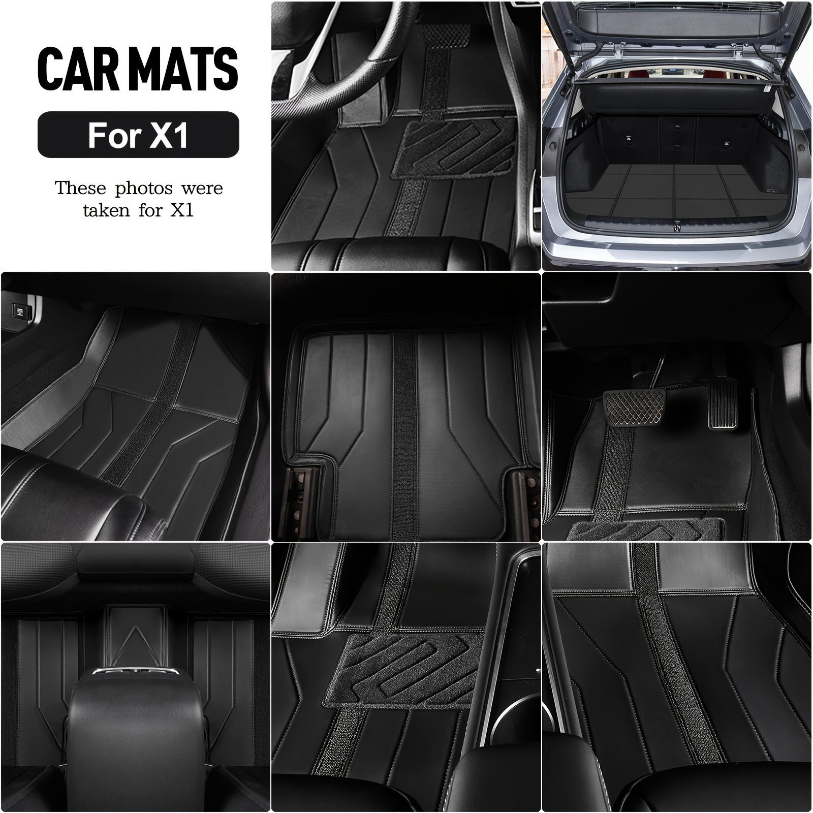  Full Coverage Leather Car Boot Mats for BMW X1 2016-2021 2022  2023 Tailored Protector Pad Rear Trunk Car Leather Trunk Boot Mat Anti-Slip  Lightweight All Surrounded Liner Interior Accessories : Everything Else