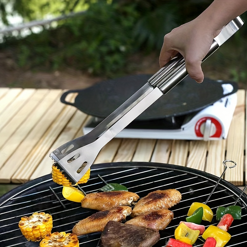 Bbq Grill Tool Set: Wooden Handle Barbecue Kit With - Temu