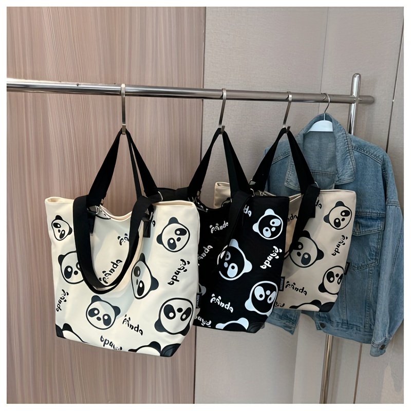 Cute Patterned Canvas Bag, Tote Bag, Shoulder Bag, Shopping Bag - Temu