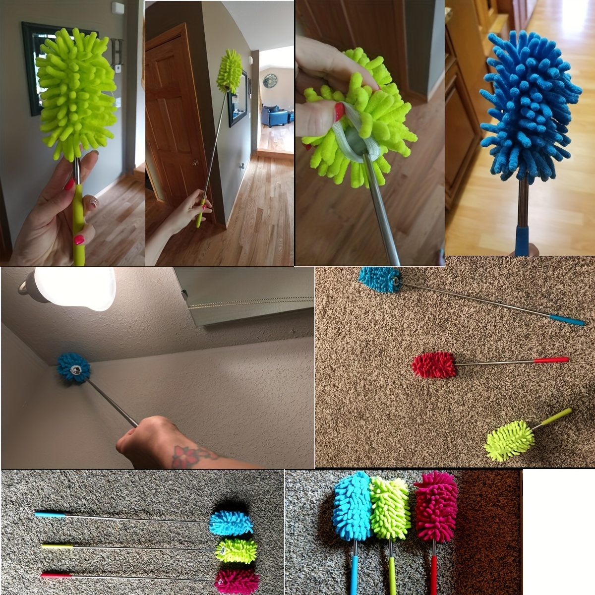 COUTEXYI Extendable Microfiber Cleaning Brushes Baseboard Simply