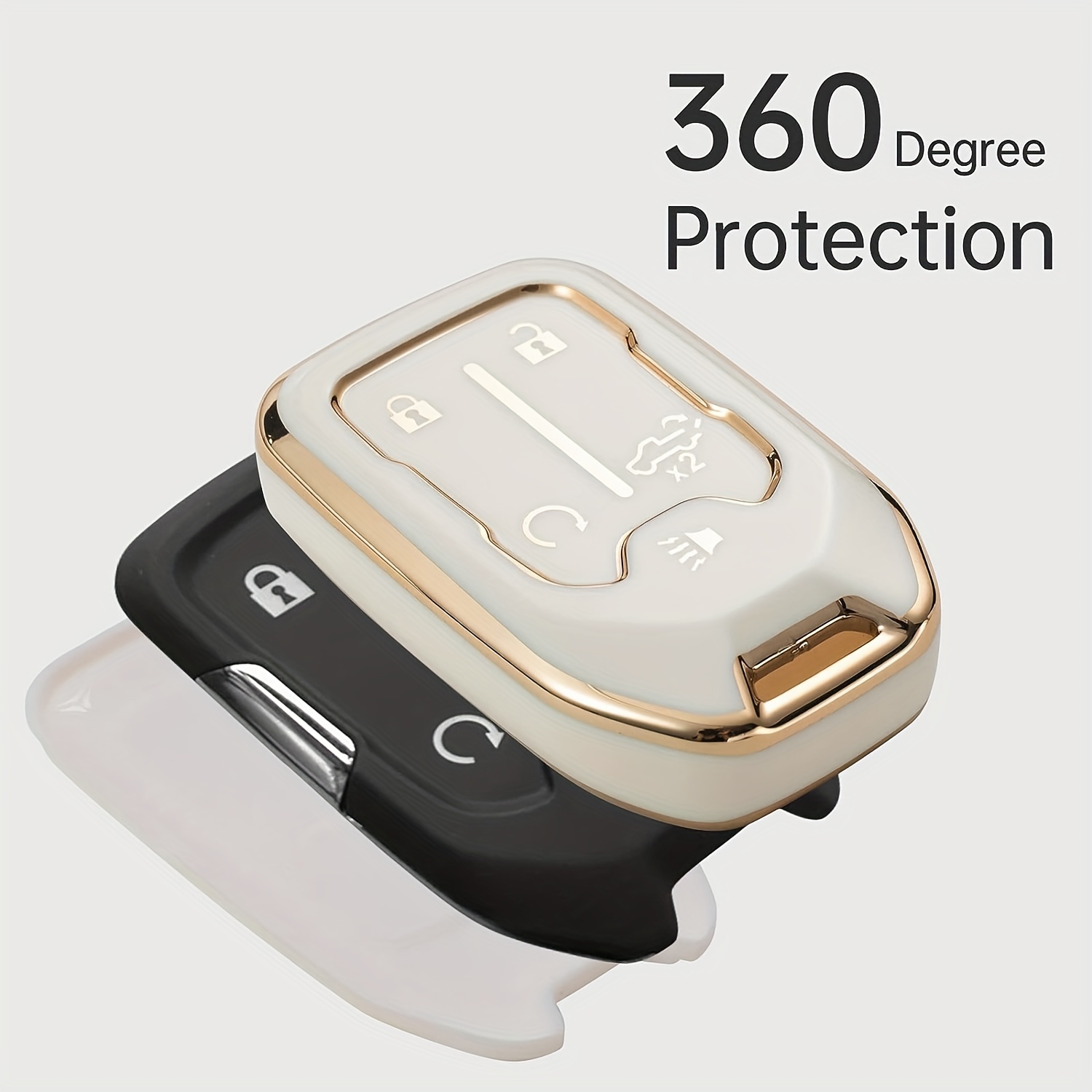 For Key Fob Cover With Keychain Car Key Case Shell Protector For 2019-2022  Chevy Silverado Sierra 1500 2500hd 3500hd - Temu Australia
