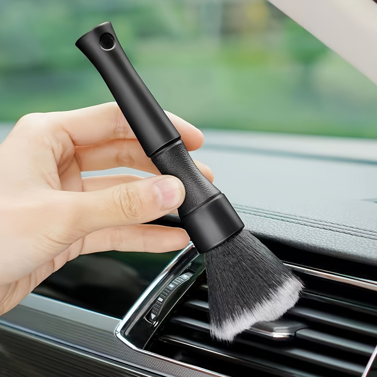 Buy CGEAMDY Car Detailing Brush, Auto Interior Dust Brush, Curved Design  Dirt Dust Clean Brush, Soft Bristles Detailing Brush Dusting Tool for  Automotive Dashboard, Air Conditioner Vents (Double Brown) Online at  desertcartINDIA