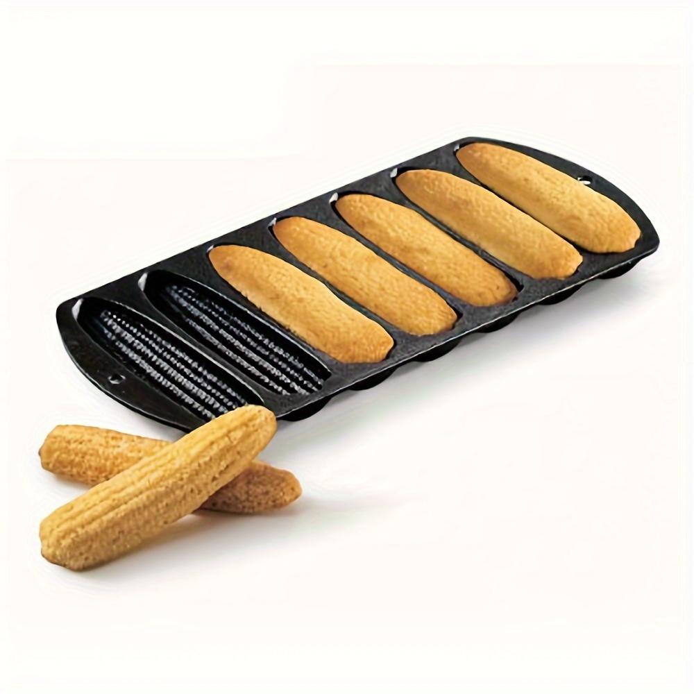 1pc, Padella Per Pane Di Mais In Ghisa, 30cmx14cm, Padella Per