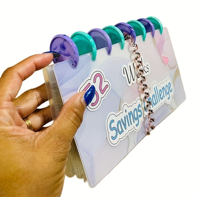 1pc Savings Binder 52 Week Savings Challenge Binder Reusable Budget Book