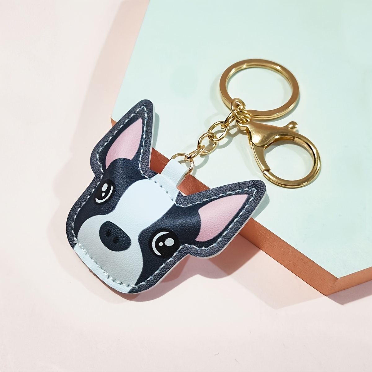 Cute Buffalo Dog Keychain - Temu