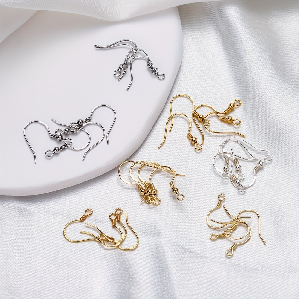 Gold Plated Flower Shape Wire Fish Earring Hooks for Handmade