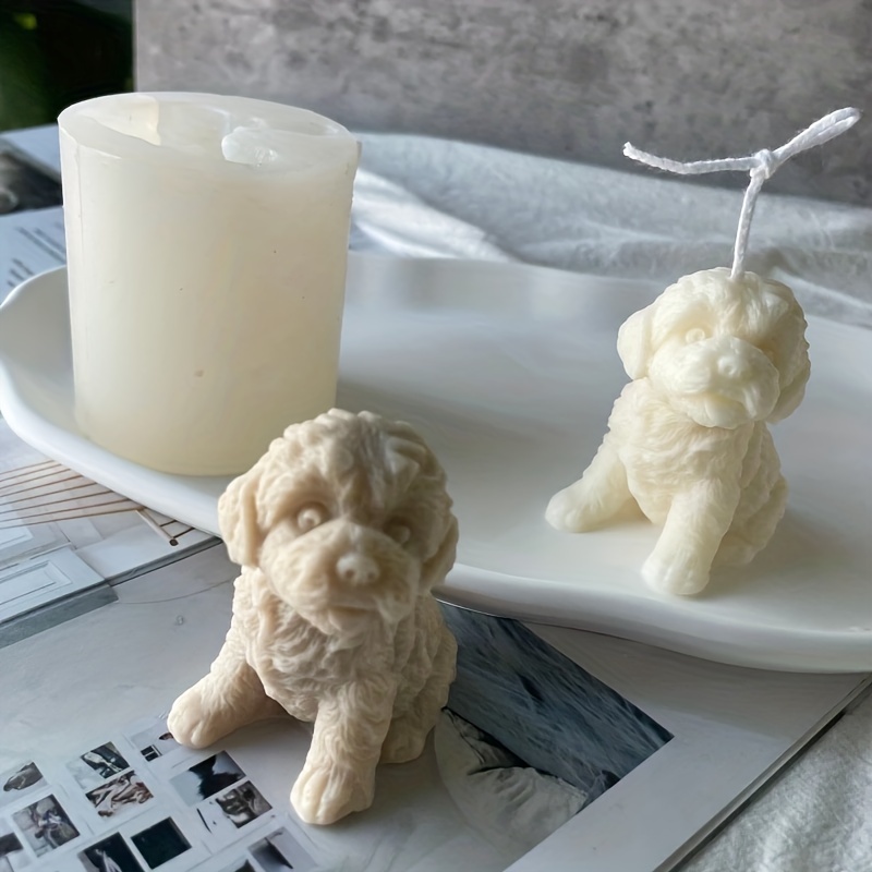  3D Dog Silicone Mold Dog Silicone Candle Molds Puppy Soap Molds  Simulation Puppy Epoxy Resin Mold for Home Decor, Ceramic Clay, Candles,  Cake Decor Etc
