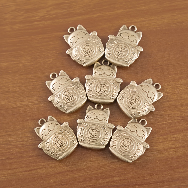 Retro Lucky Cat Animal Keychain Bag Purse Charm Pendant