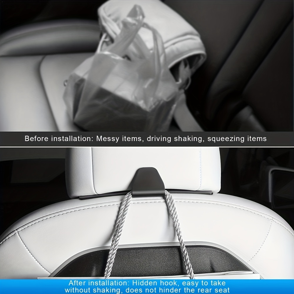 Model 3/y Seat Back Hook Auto Headrest Hanger - Temu