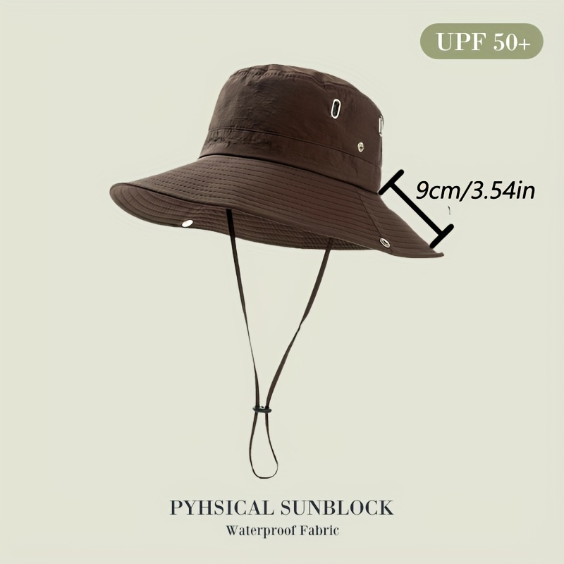 Outdoor Waterproof Bucket Hat Wide Brim Sun Protection - Temu