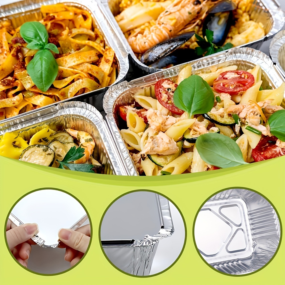 Aluminum Pans With Clear Plastic Lids, Disposable Cookware, Takeout Trays  With Lids - To Go Disposable Food Containers For Restaurants & Catering -  Temu United Arab Emirates