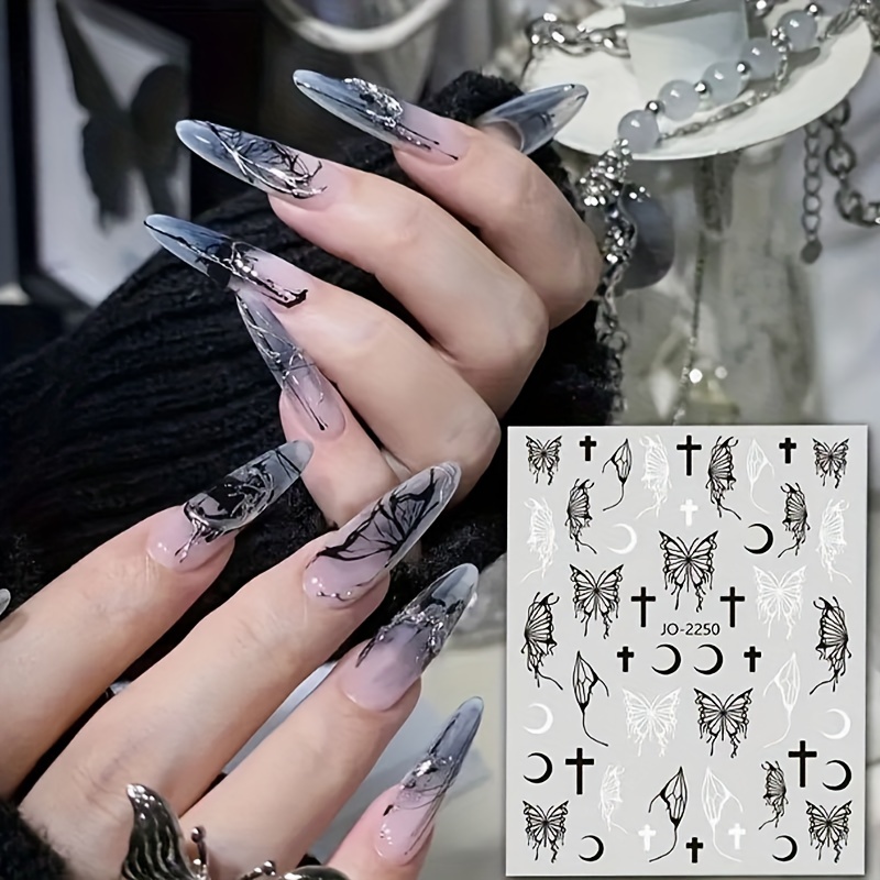 Spring Butterfly Nail Art Stickers Decals 3D Nail Sliders