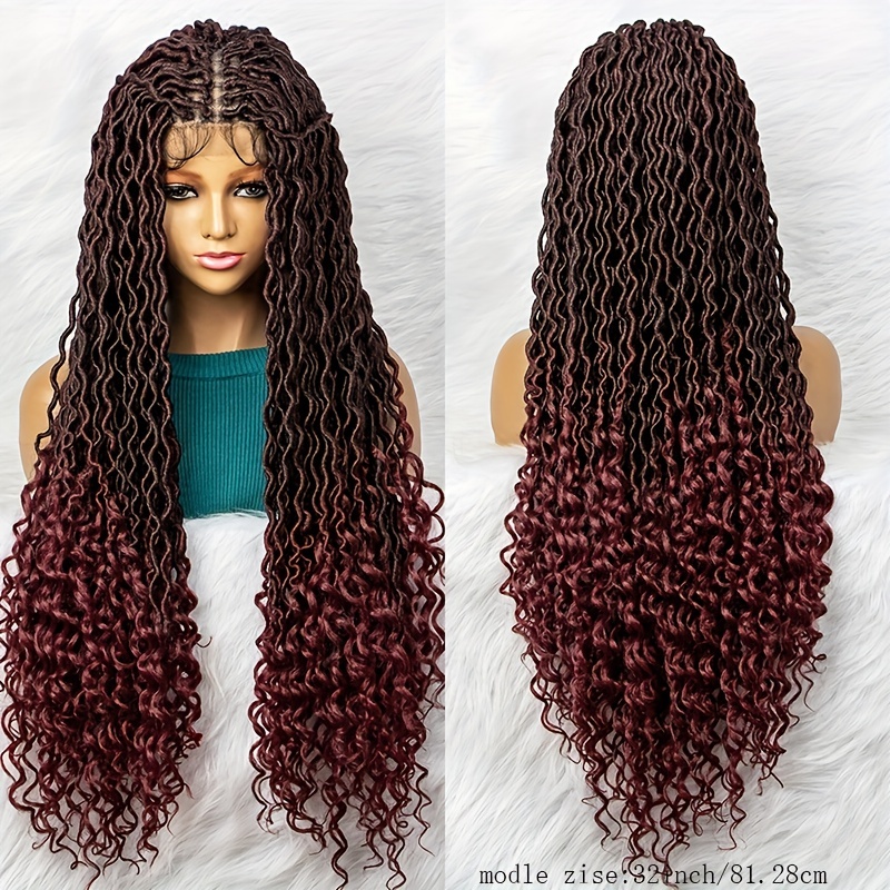 9*6 Lace Front Box Braided Wigs Knotless Cornrow Braids Lace - Temu