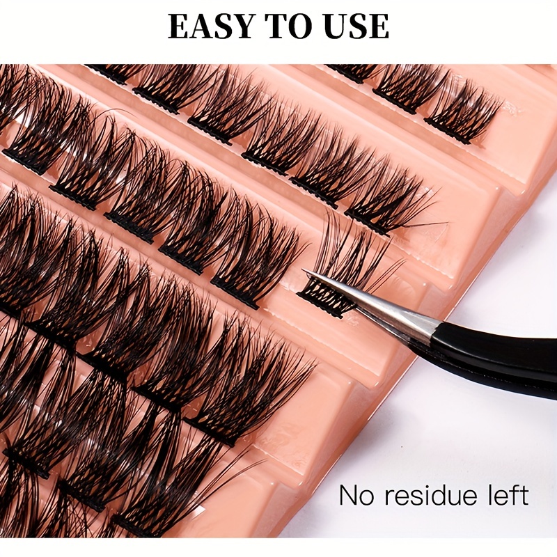 7 Rows C Curl Cluster Eyelashes Wispy Cross Lash Extensions