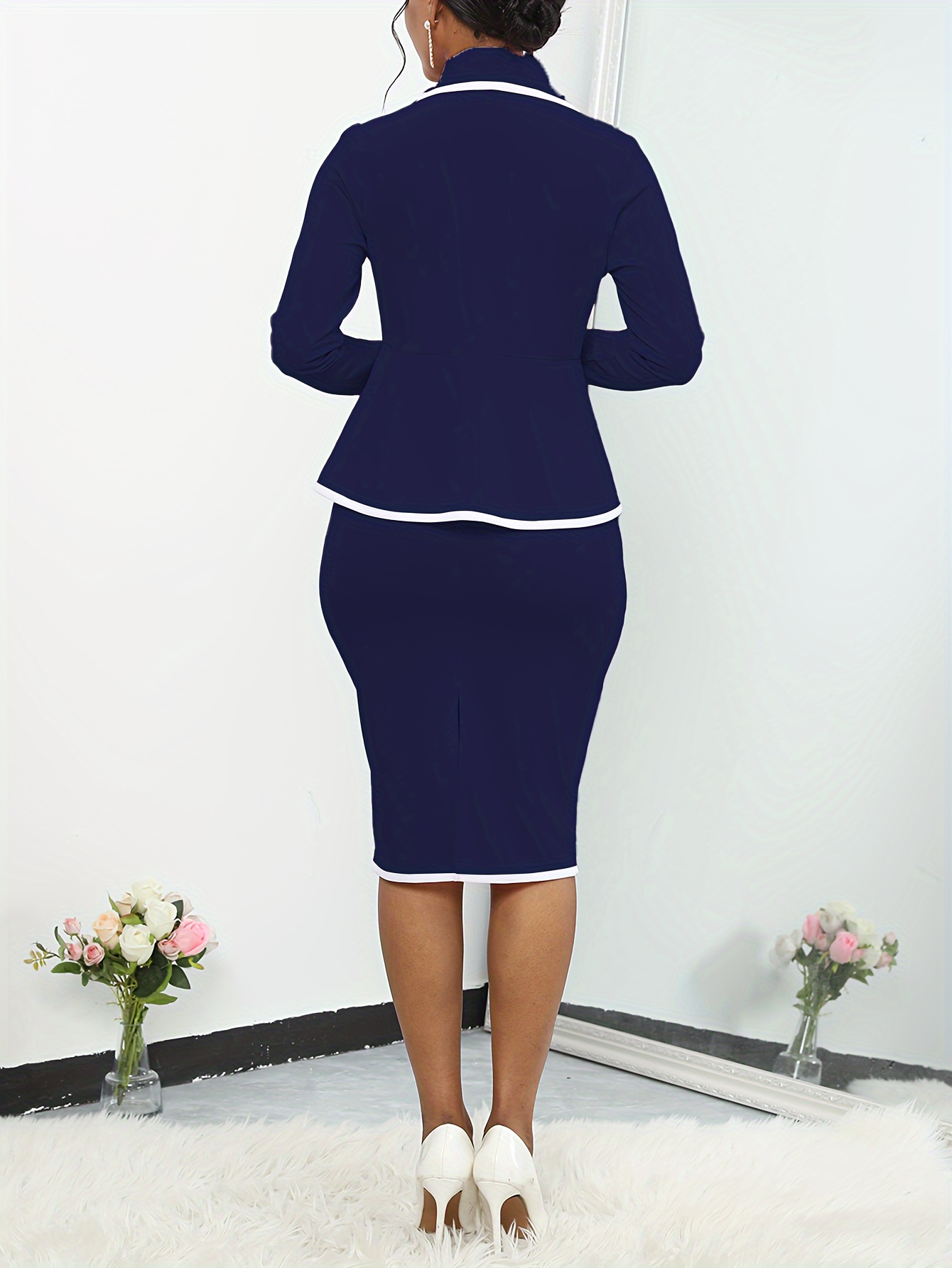 Outfits with hotsell navy blue skirt