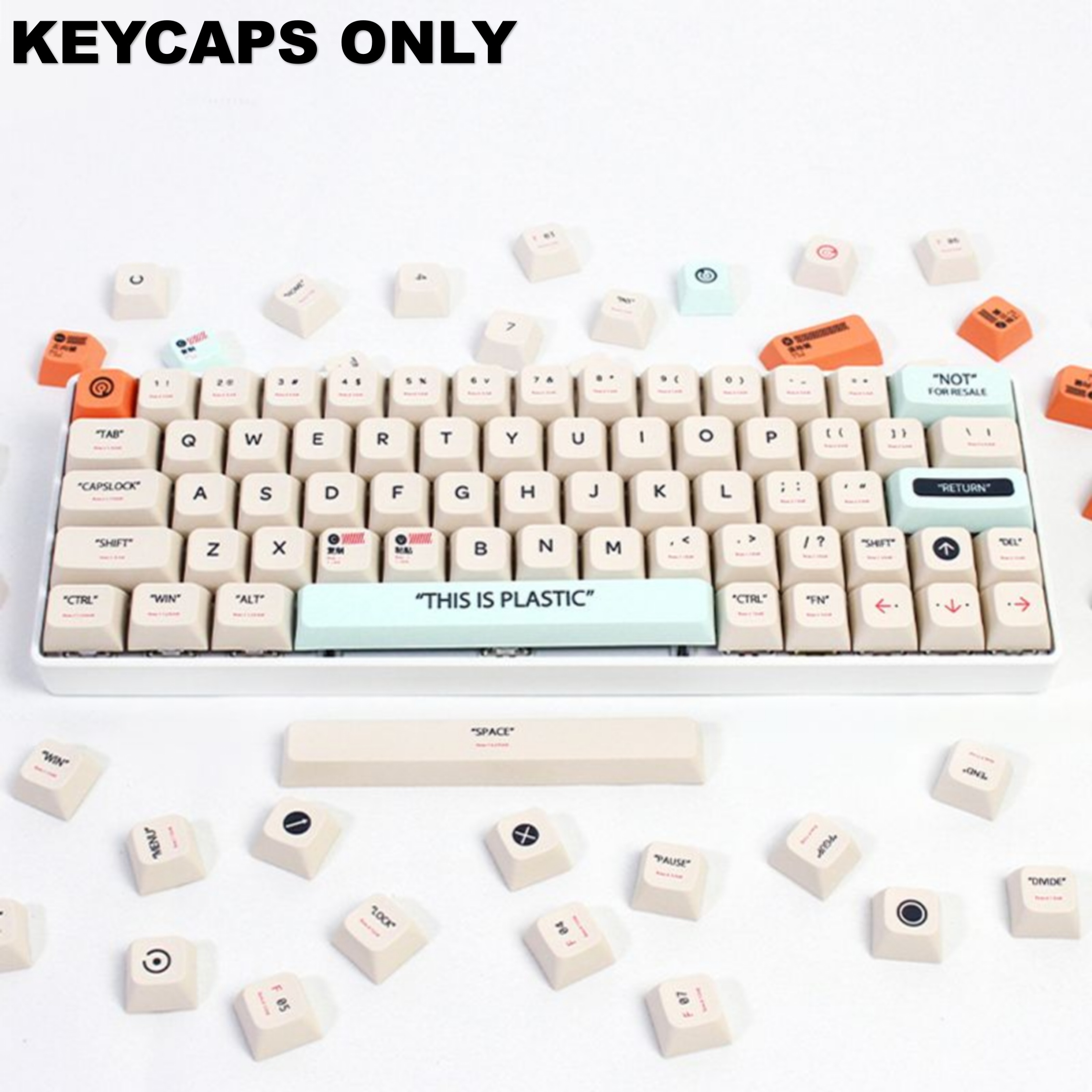 Pbt Keycaps 132 Keys XDA Profile DYE-Sub Keycaps Marshmallow Keycaps for  Cherry Gateron MX Switches Mechanical Keyboards 