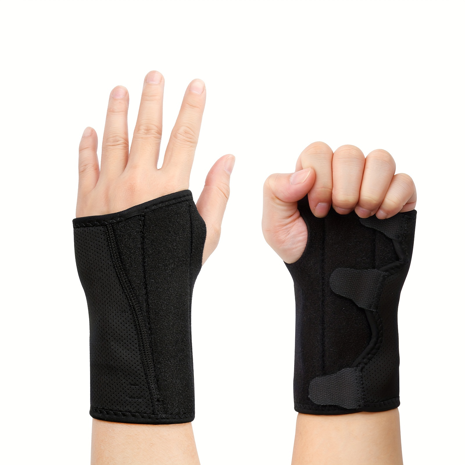 Wrist Support Wrist Brace Compression Sleeve with Splints for Carpal  Tendonitis