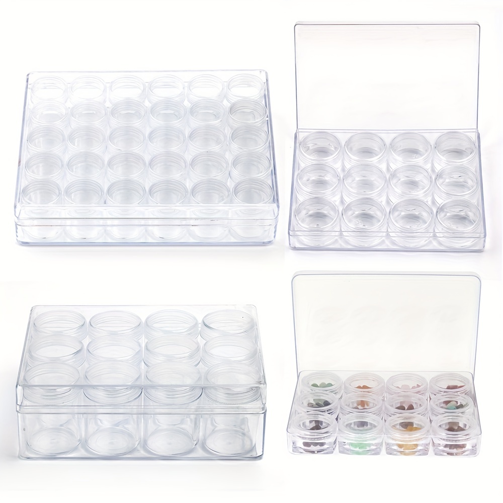 Beads Plastic Storage Clear Organizer Boxes Screw Lid - Temu United Kingdom