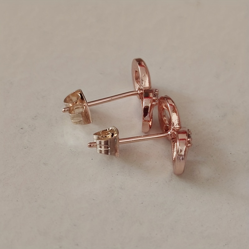 Lucky Cubic Zirconia Infinity Stud Earrings