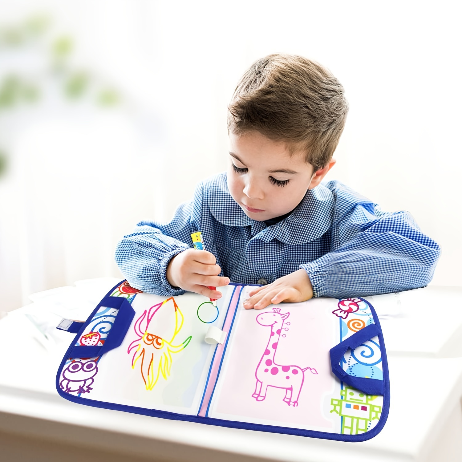 Tapis de peinture à l'eau magique sans encre pour enfants,planche