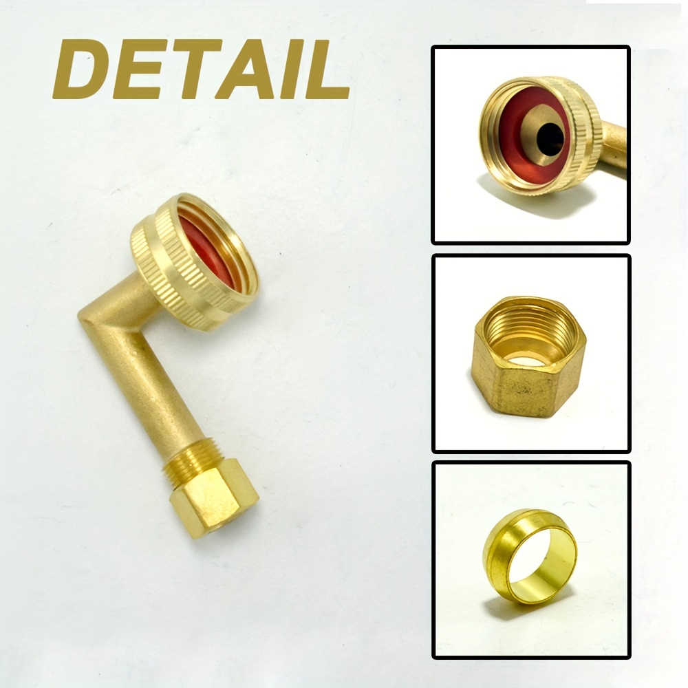 10 Pieces XFITTING 3/8 OD Compression x 3/4 Female FHT Dishwasher Elbow,  Brass, 10 Packs, Pipe Fittings -  Canada