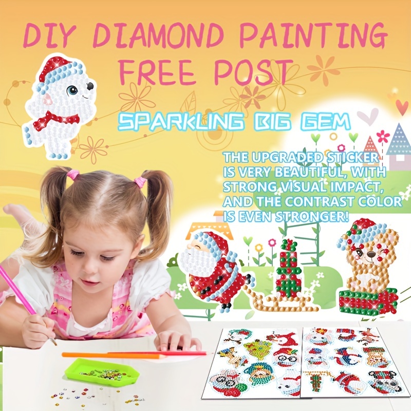 Christmas Diamond Sticker 5D DIY Diamond Painting Stickers Christmas Art  Diamond Stickers 