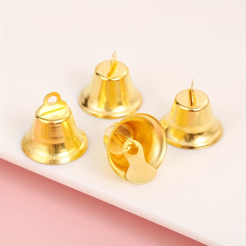 50pcs Cute Small Mini Jingle Bells Gold Silver Pet Hanging Metal