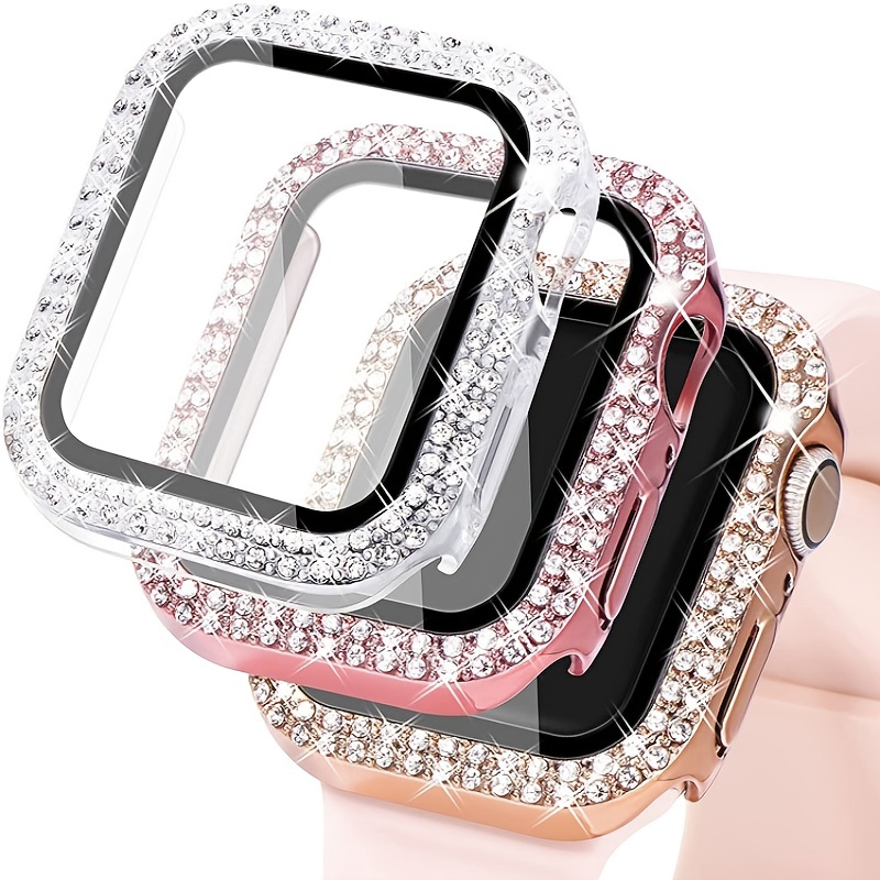 1pc Women's Shiny Double-row Rhinestone Studded Hollow Out Watch Case  Compatible With Samsung Galaxy Watch 4 5 6 Series, Suitable For 40/44mm  Watch Size, Anti-fall & Fashionable