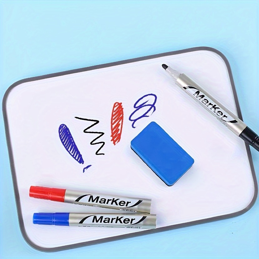 2pcs Bullet Tip Whiteboard Marker With Erase,Dry Erase Markers, Magnetic  Dry Erase Pen, For White Board & Calendar