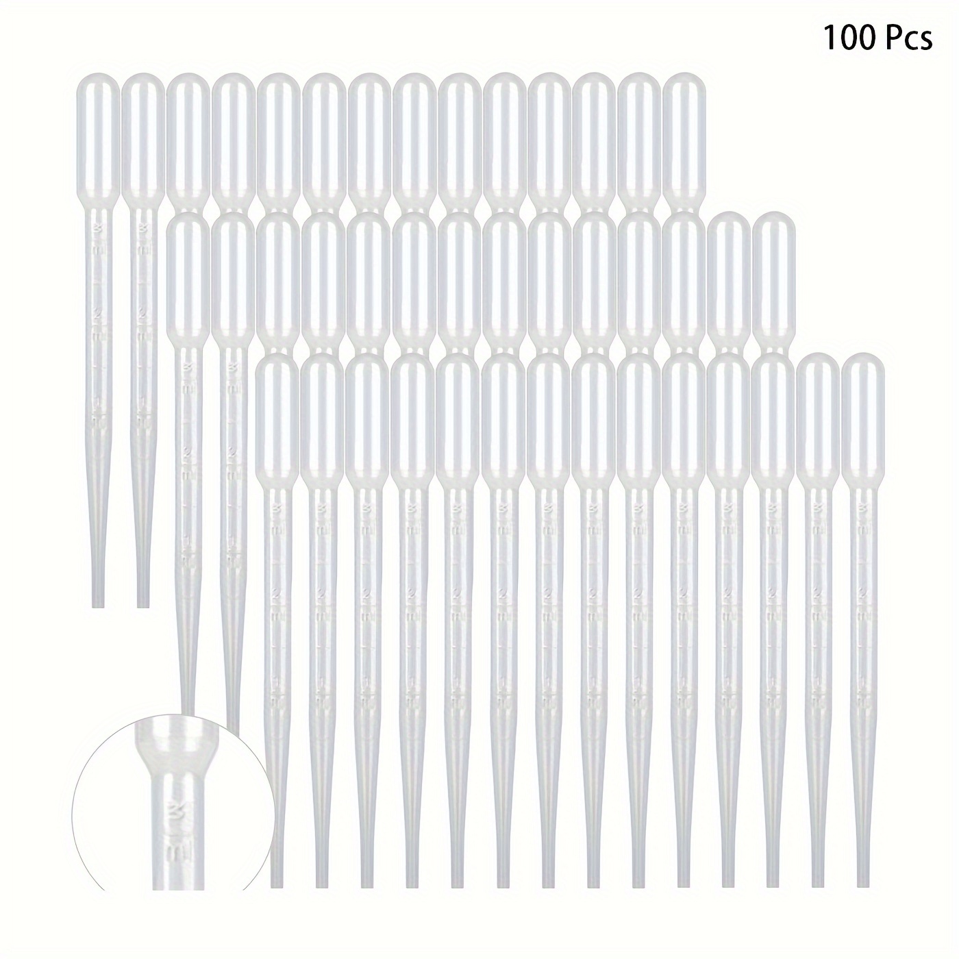 25 pièces 3ML En Plastique Transfert Pipette , Jetable Huile Essentielle  Pipette , Cosmétique Outil Et Laboratoire, Mode en ligne