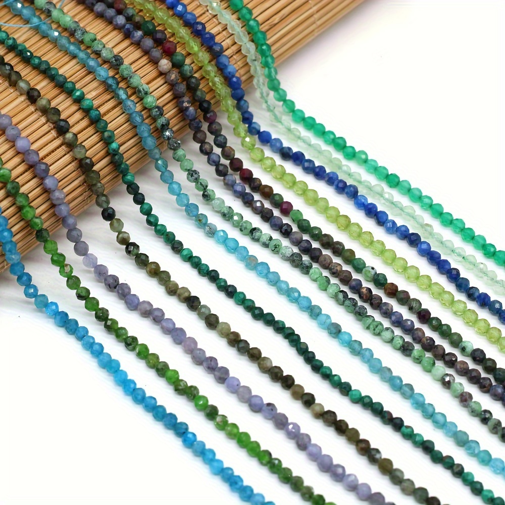 10 Strand Random Color Faceted Natural Stone Beads - Temu