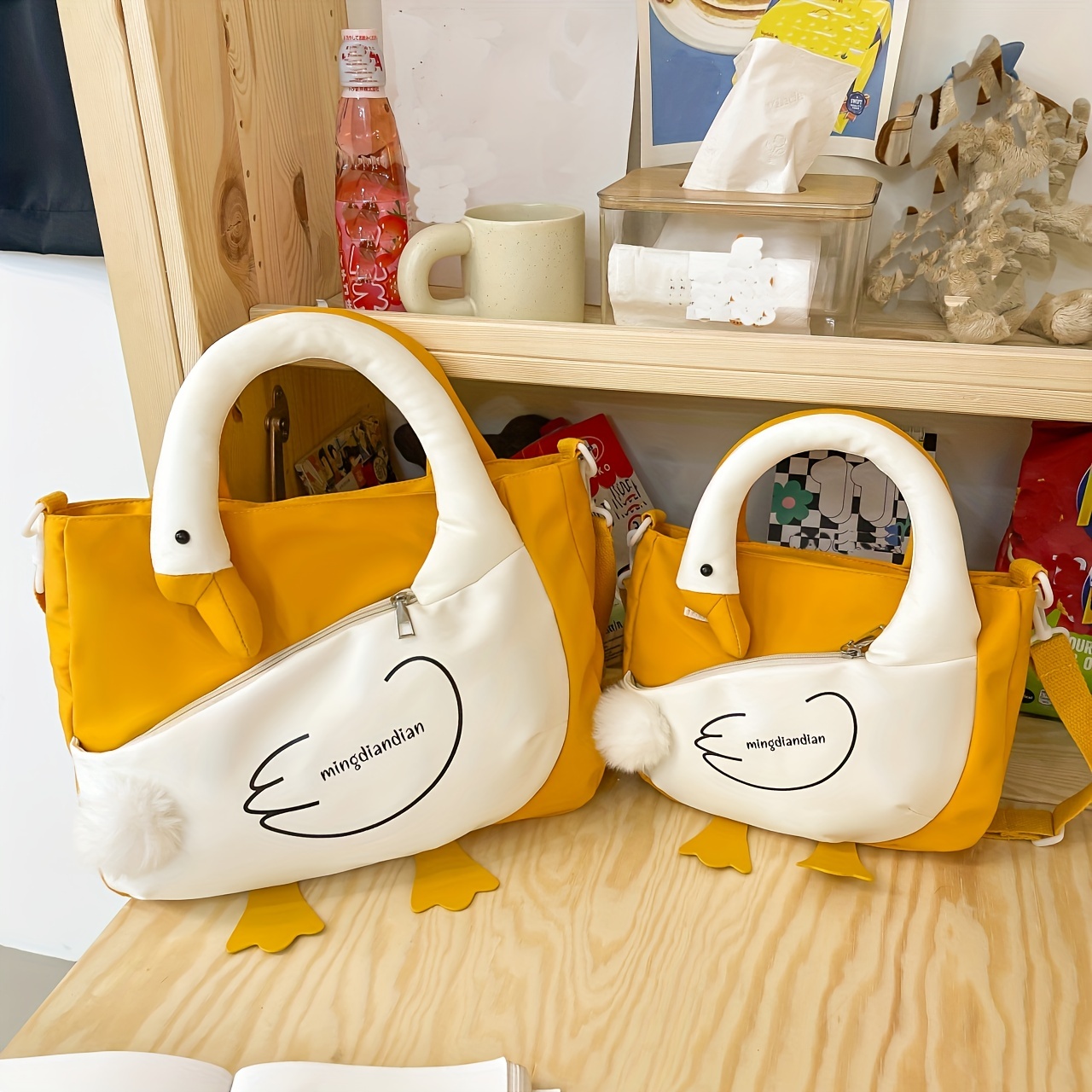 Duck Design Crossbody Bag, Kawaii Cartoon Fanny Pack, Girls Cute