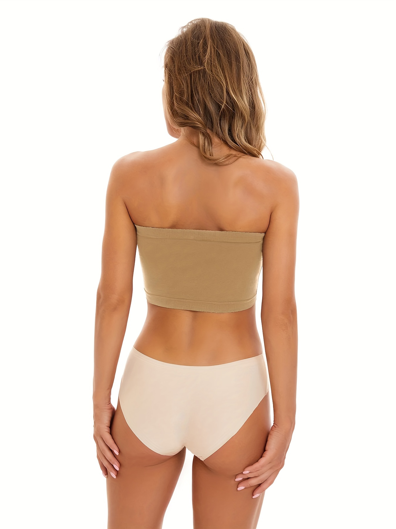 Seamless Stretch Bandeau in Beige