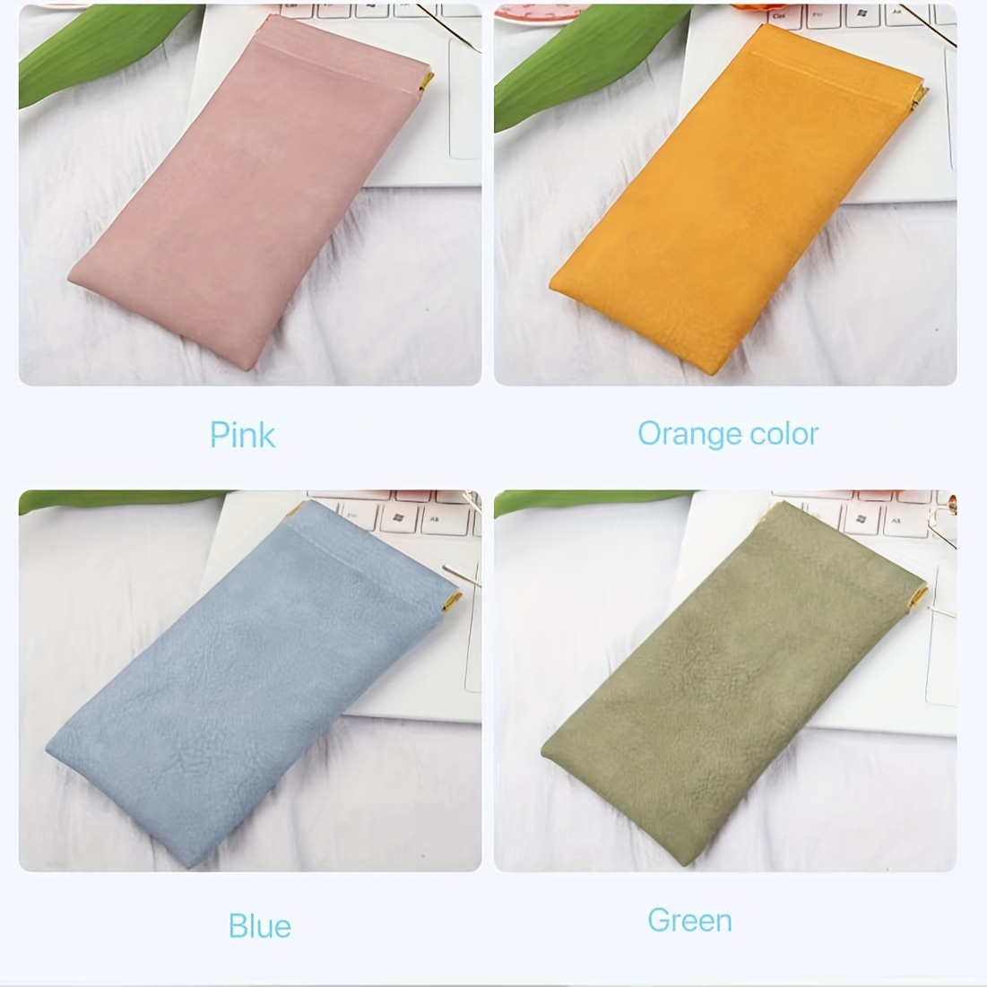2pcs Unisex Sunglasses Storage Bag, Automatic Closing Box