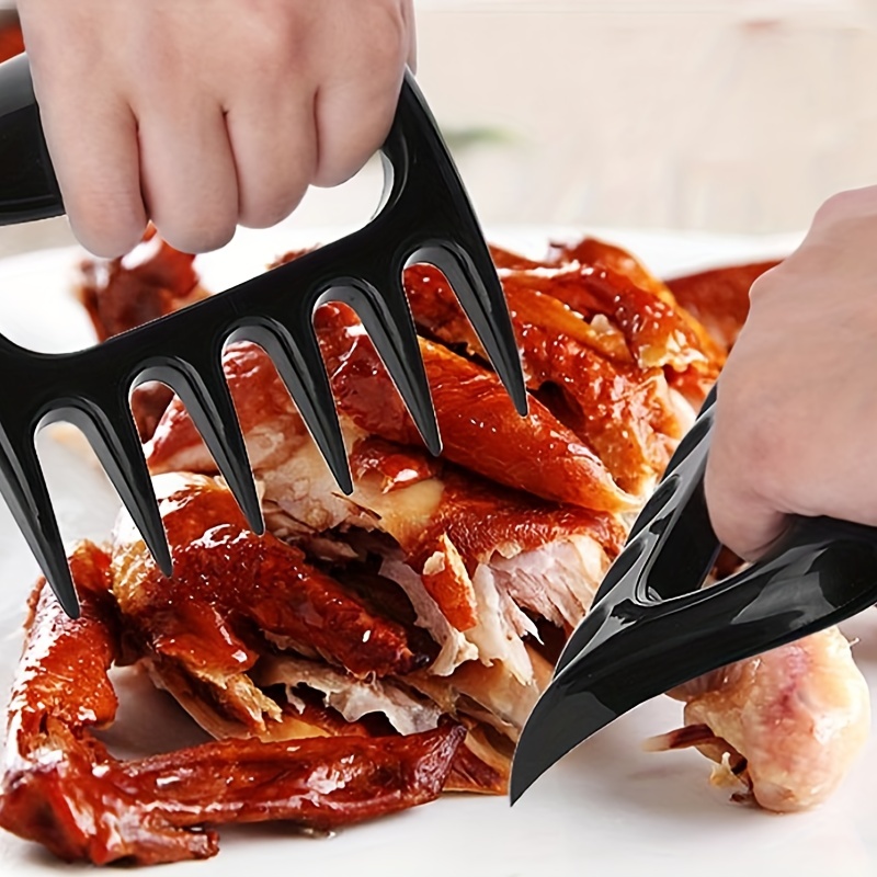 1pc plastic bear claw meat splitter deli cutter creative meat ripper bear paw bear claw fork bbq barbecue tools kitchen accessories details 1