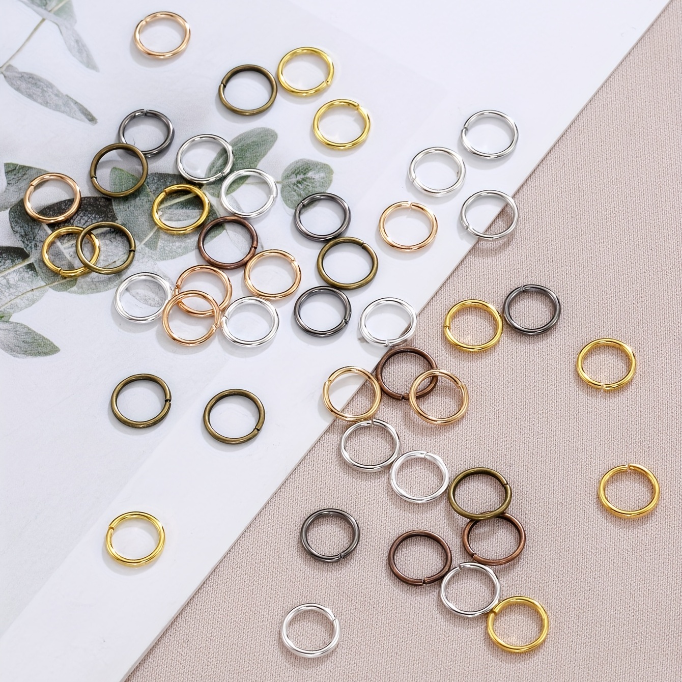 3 Colors Brass Soldered Jump Rings Ring Mixed Color - Temu