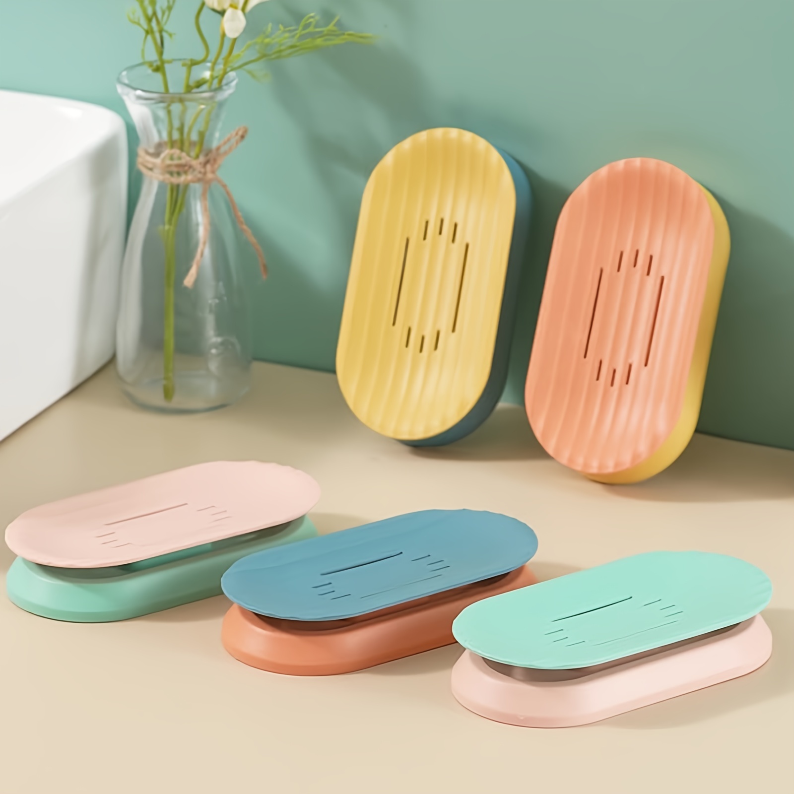 Creative Ceramic Soap Dish Double layer Drain Soap Tray Self - Temu