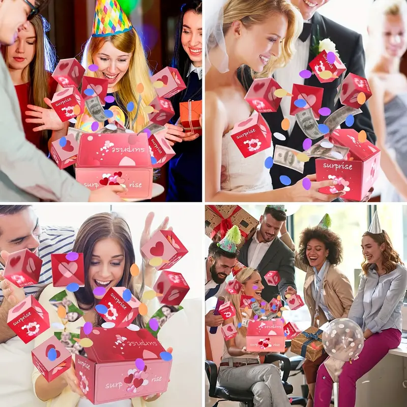 Surprise Gift Box Explosion For Money Exploding Surprise Box - Temu