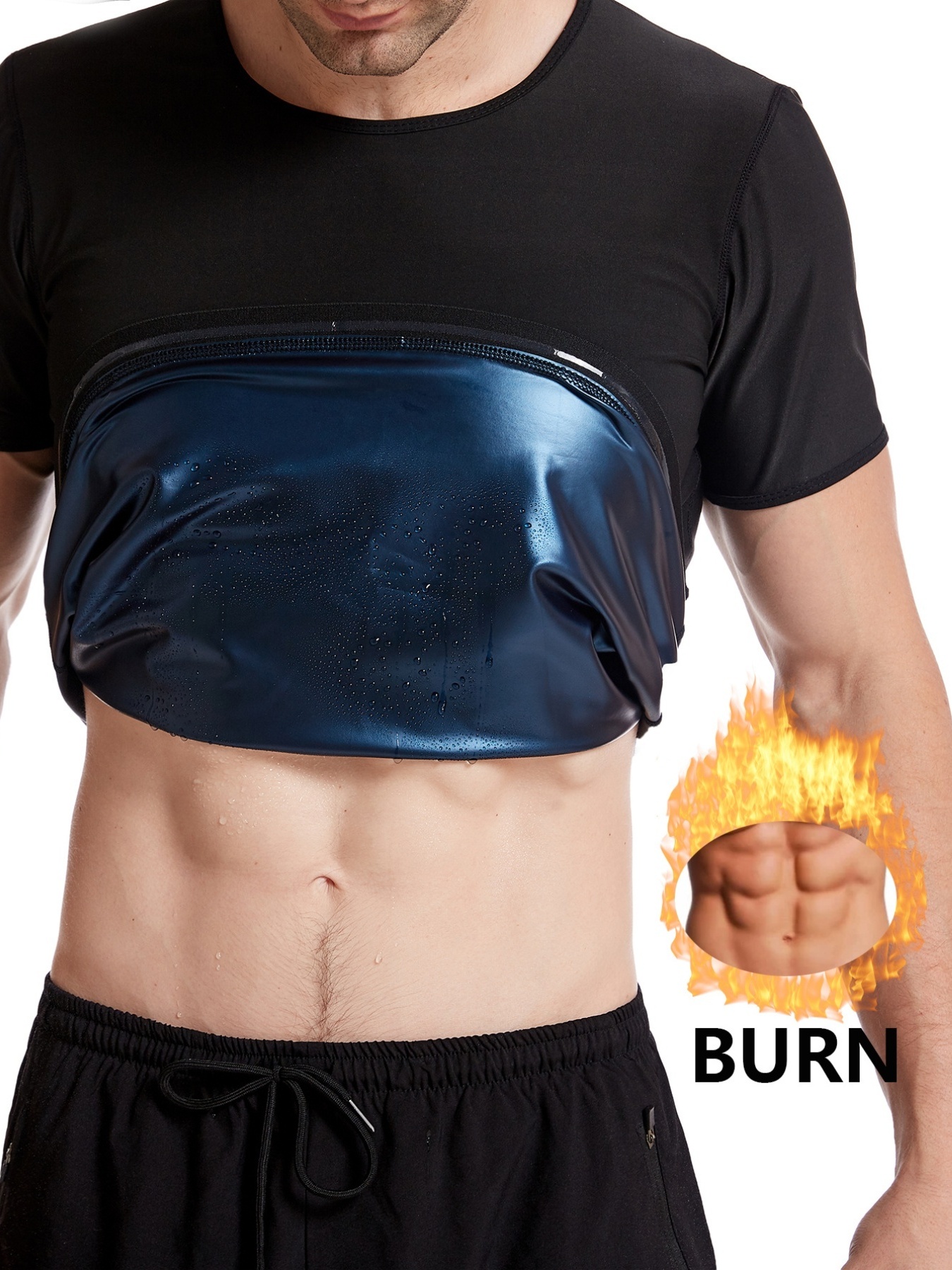 Men's Perspiration Sauna Short Sleeve Outdoor Activewear - Temu