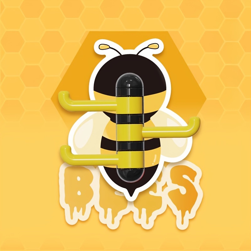 Cute Bee Honeycomb Hook, Wall-mounted Hanger, Multi-functional