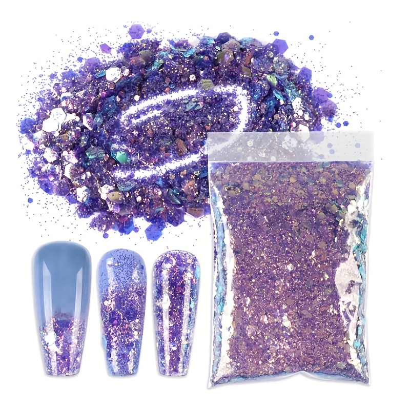 Hexagon Nail Glitter Sequins sparkiling Chunky Nail - Temu Philippines