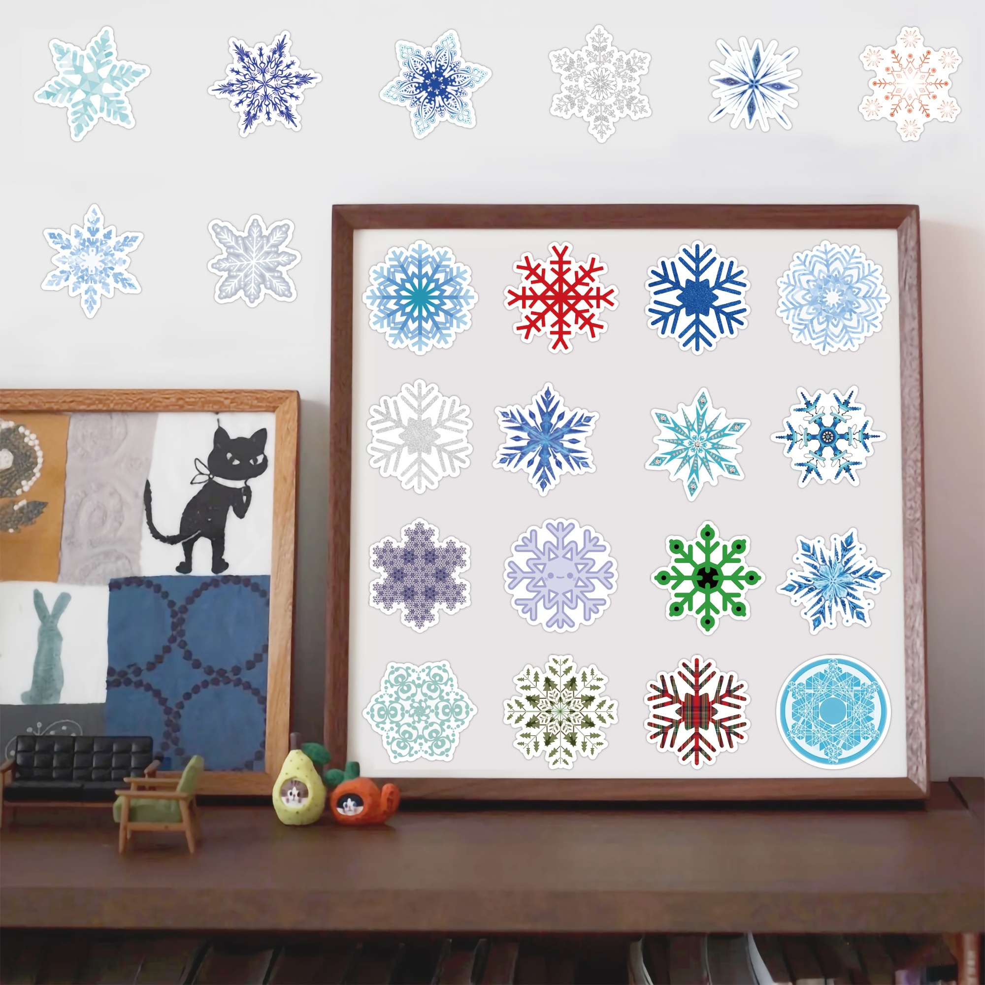 50pcs Snowflake Stickers